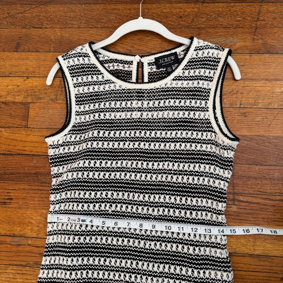 J. Crew Black and Cream Striped Crochet Midi Dress - XXS - Picture 11 of 12